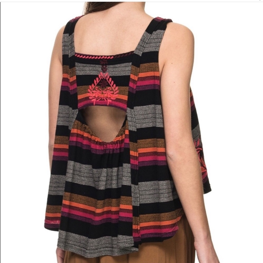 Free People Vintage Stripe Swing Tank Top in Size Extra Small